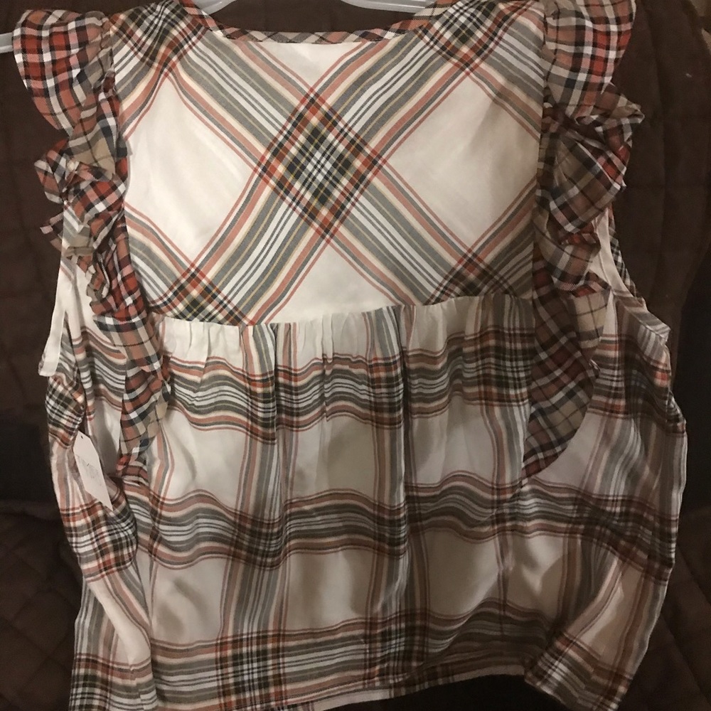 New Time and Tru Women's Ruffle Sleeve Tank Top - Picture 7 of 8